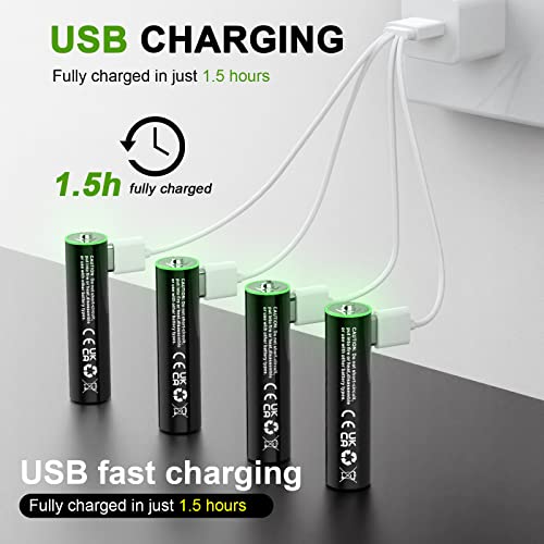 Chargeur De Piles Rechargeables 10 Emplacements - Pour Piles AA/AAA Li-ion 1,5V - Entrée USB Type-C - Charge Individuelle - Détection Automatique - Noir
